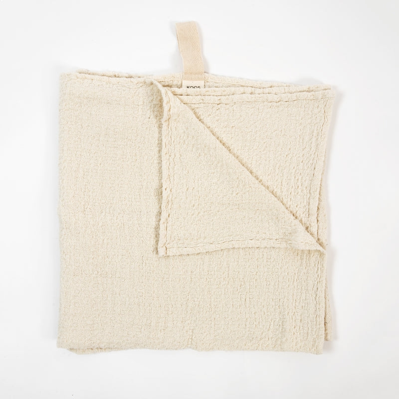 Big Linen Towel | Textured White