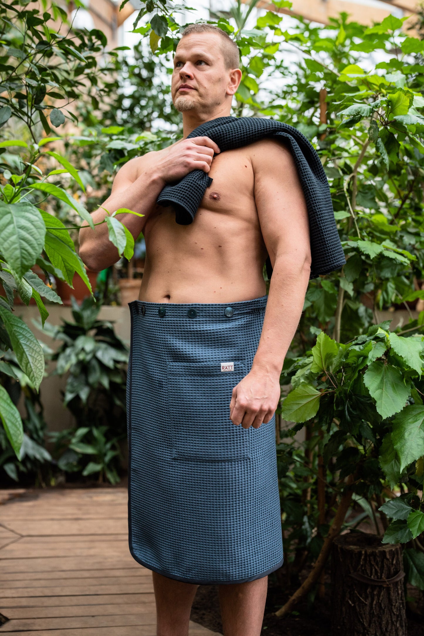 Spa Wrap for Men – Cotton Waffle | Lannepyyhe miehille - Puuvillavohveli